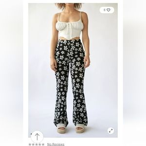 Urban Outfitters Bryn Pull On Flower Pant